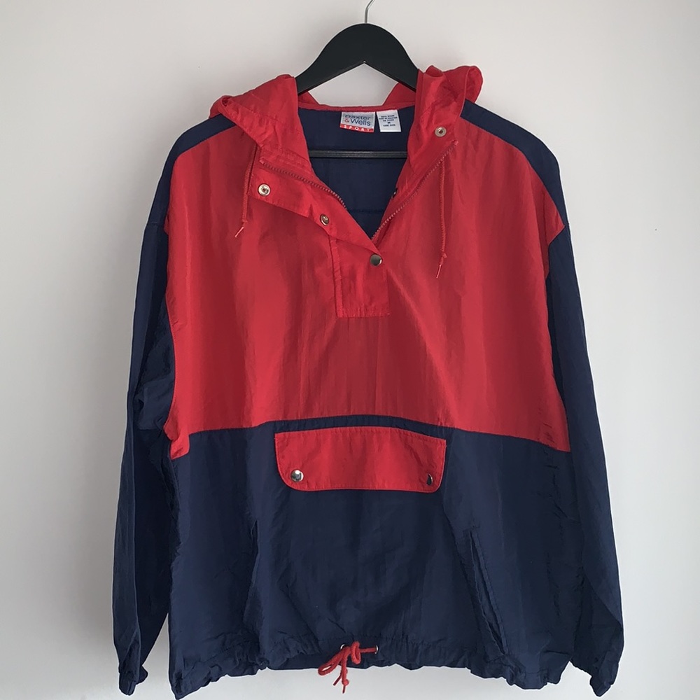 💙 Baxter & Wells Sport Half-Button Hoodie Windbreaker Medium 💙